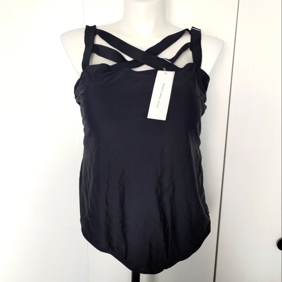 Black One-Piece Swimsuit size 3X NWT - Picture 1 of 5